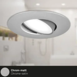 LED-uppokohdevalo 7597 3x, IP65 4000 K mattakromi