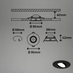 LED-uppokohdevalo 7597 3x, IP65, 4 000 K, musta