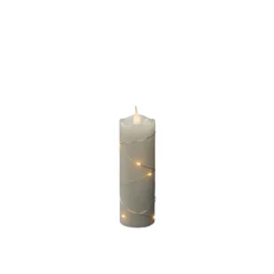 LED-vahakynttilä kermanvärinen vaalea väri meripihka 15,2 cm