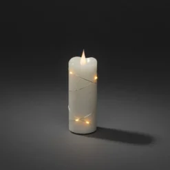 LED-vahakynttilä kermanvärinen valon väri meripihka 12,7 cm