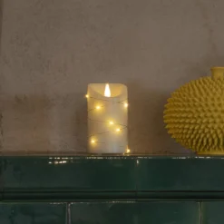 LED vahakynttilä kerma Valon väri meripihka Korkeus13cm