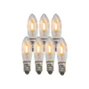LED-vaihtolamppu kynttilä E10 0.5W kirkas 14-55VAC/DC 7xsetti 7xset