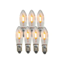 LED-vaihtolamppu kynttilä E10 0.5W kirkas 14-55VAC/DC 7xsetti 7xset