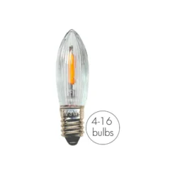 LED-vaihtolamppu kynttilä E10 0.5W kirkas 14-55VAC/DC 7xsetti 7xset
