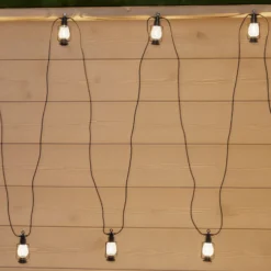 LED-valoketju Garlands, pituus 1000 cm, musta, 10-lamppuinen.