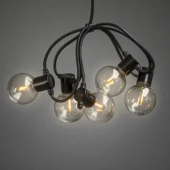 LED-valoketju hehkuoptiikka meripihka 10-lampp.