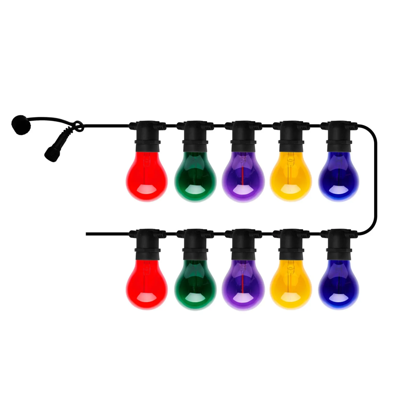 LED-valoketju Tobias, aloituspaketti, monivärinen, 10-lamppuinen, pituus 4,5 m