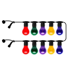 LED-valoketju Tobias, jatko-osa, monivärinen, 10-lamppuinen, pituus 4,5 m
