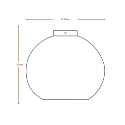 LEDVANCE kattovalaisin Pallo, Ø 26 cm, ruskea, aaltopahvi, E27