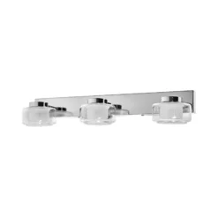 LEDVANCE LED-seinävalaisin Orbis Flame, 3-valo, kromi, IP44