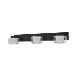LEDVANCE LED-seinävalaisin Orbis Flame, 3-valo, musta, IP44