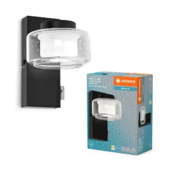 LEDVANCE LED-seinävalaisin Orbis Flame, 1-valo, musta, IP44
