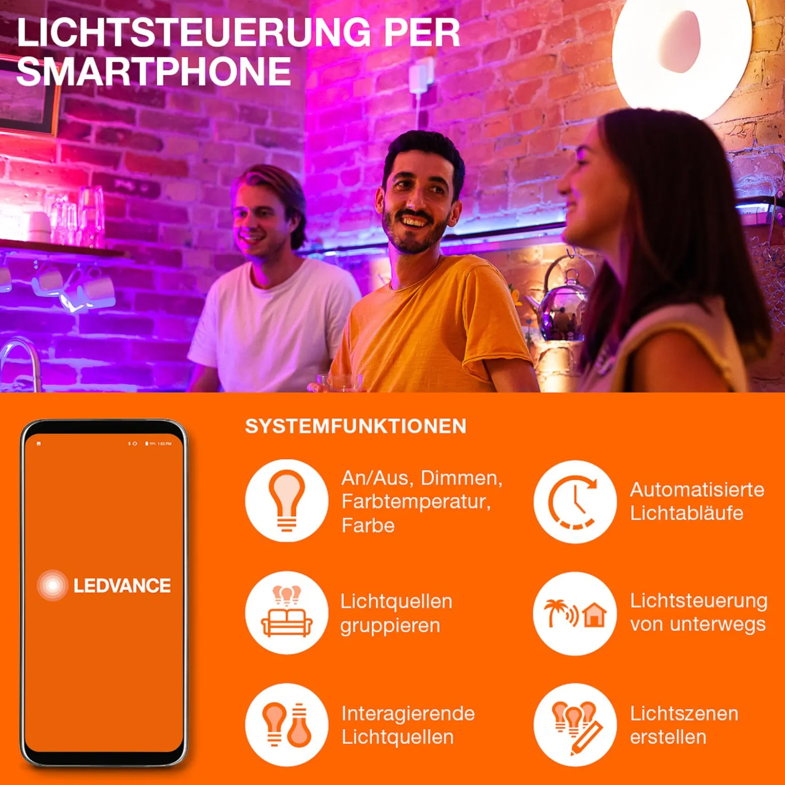 LEDVANCE SMART+ WiFi Circle Control -valokamera