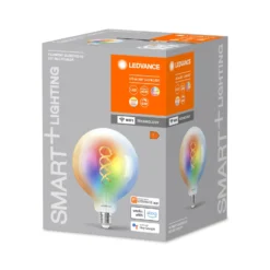 LEDVANCE SMART+ WiFi E27 4.8W kirkas G125 RGB CCT LEDVANCE SMART+ WiFi E27 4.8W