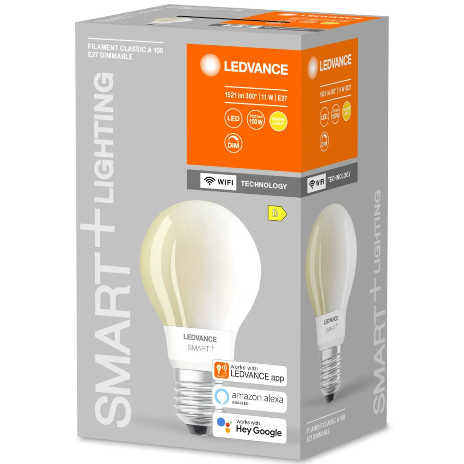 LEDVANCE SMART+ WiFi Filament Classic E27 11W 827