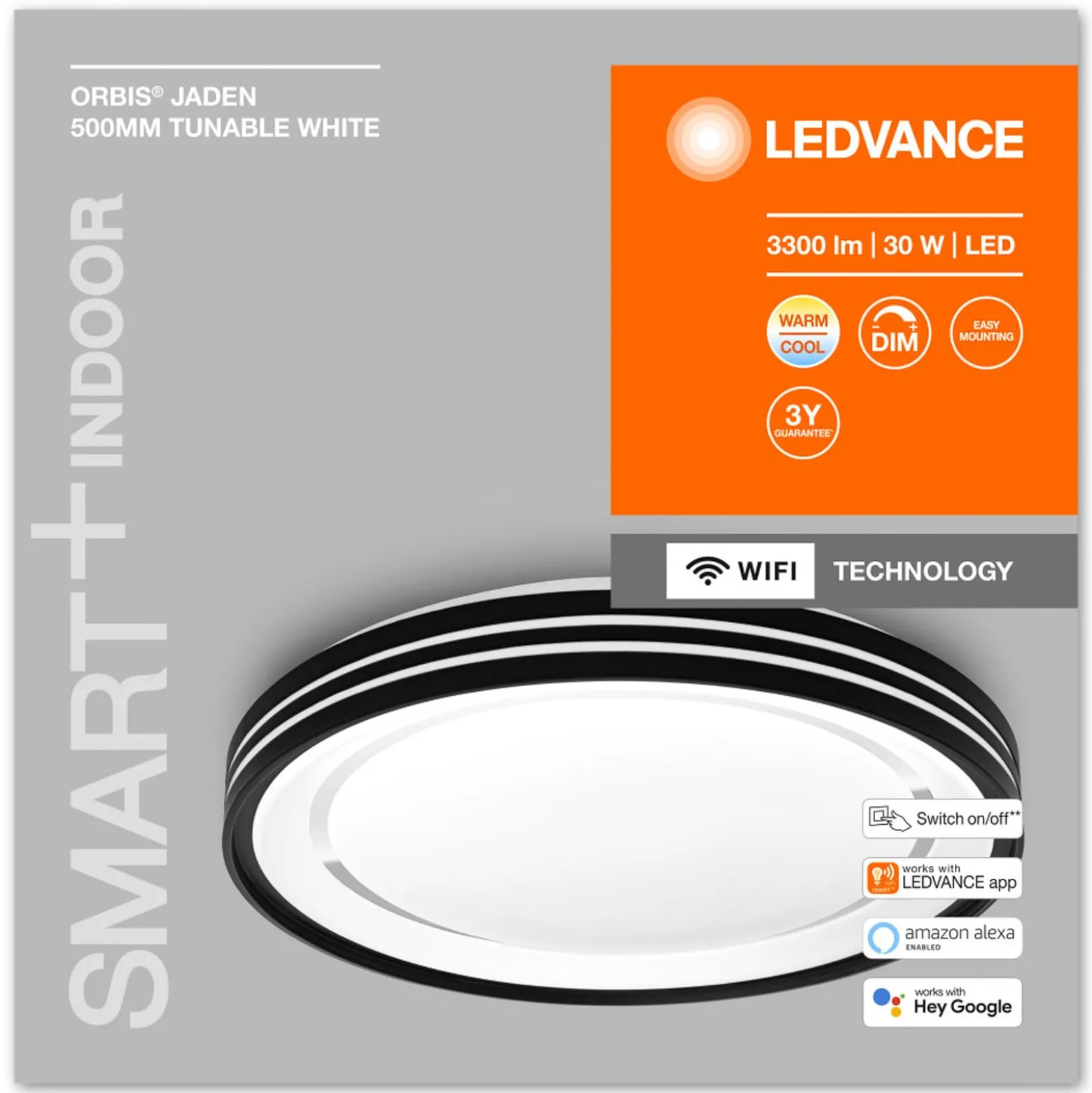 LEDVANCE SMART+ WiFi Orbis Jarden -kattovalo 50cm
