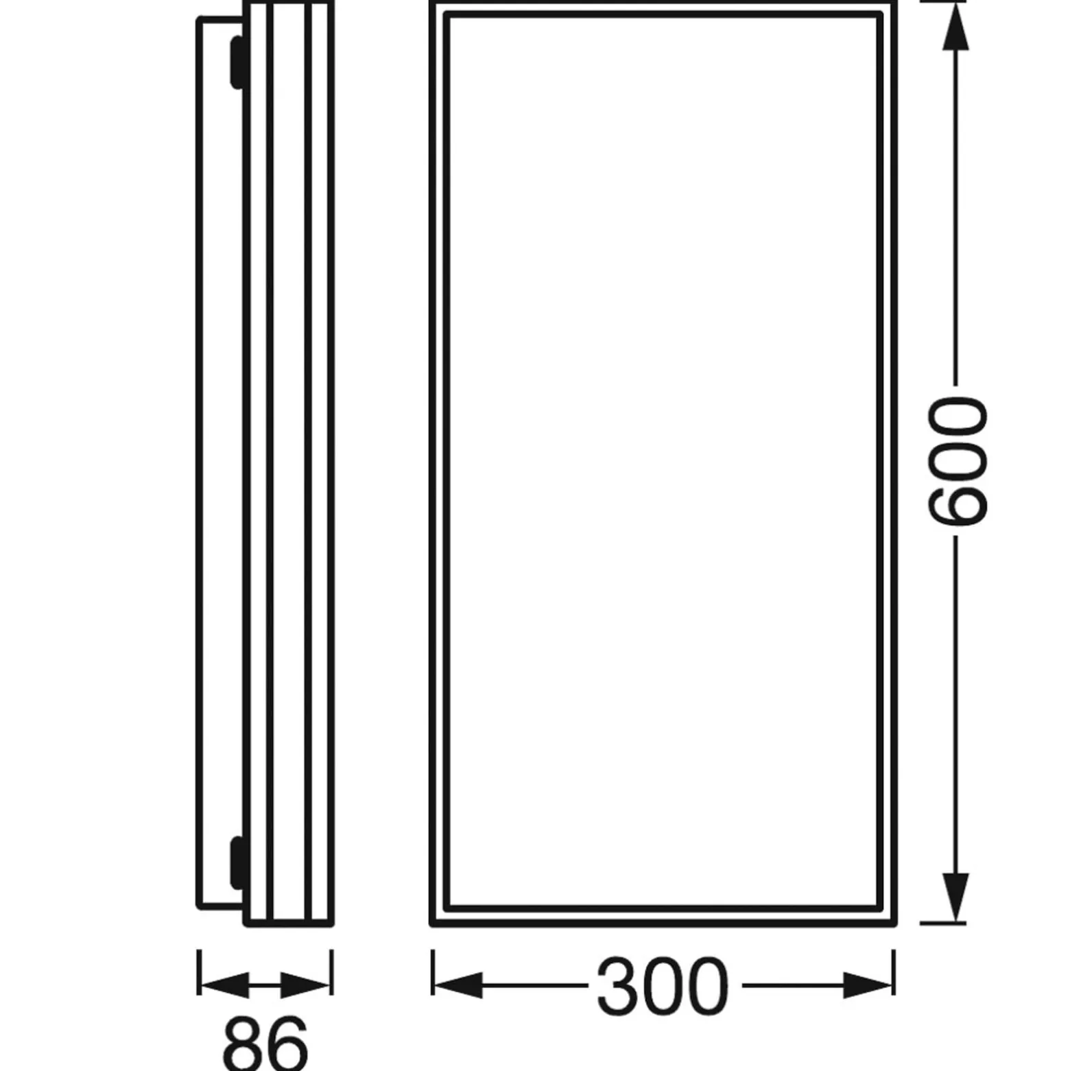 LEDVANCE SMART+ WiFi Orbis magneetti valkoinen, 60x30cm