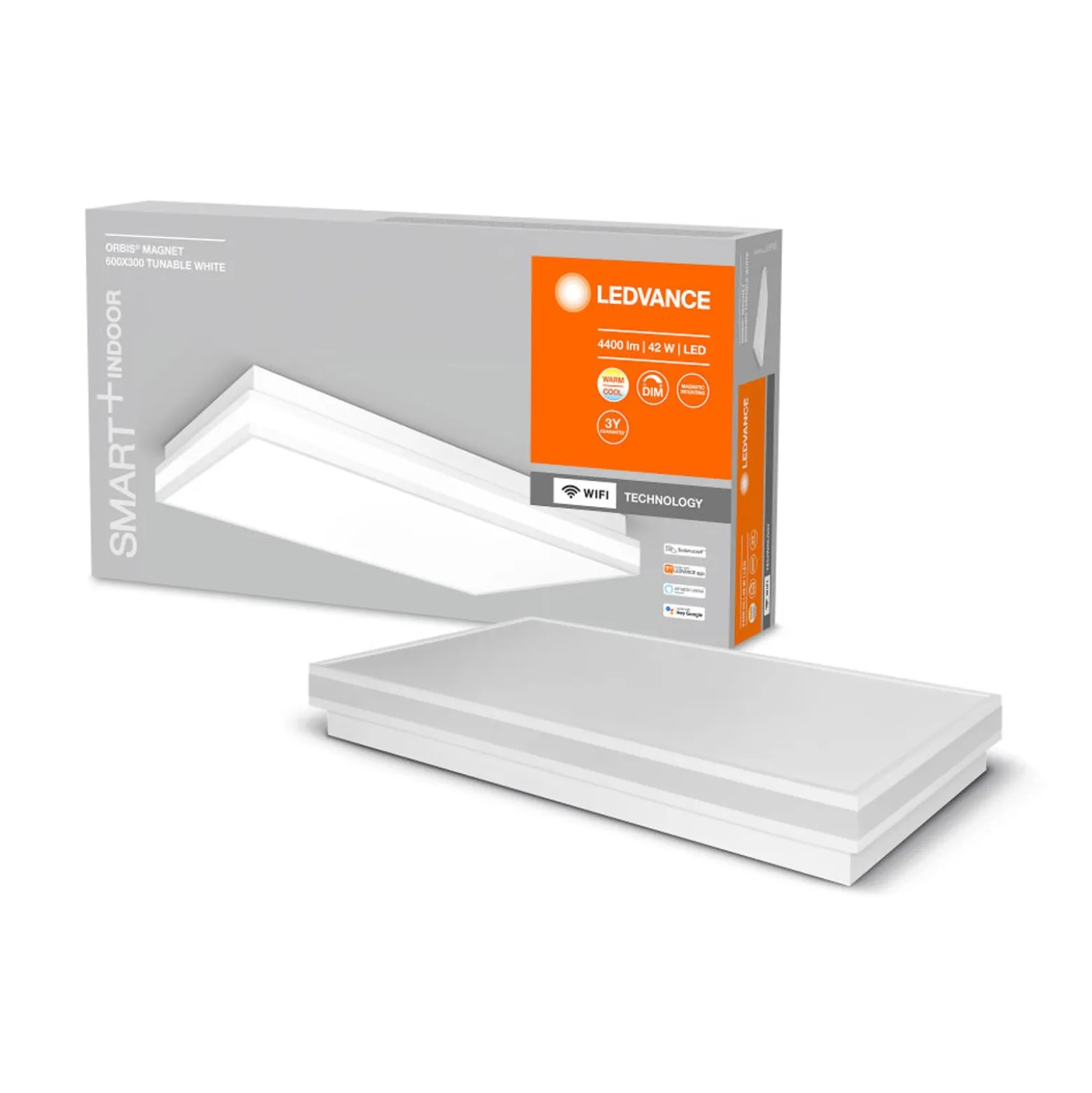 LEDVANCE SMART+ WiFi Orbis magneetti valkoinen, 60x30cm