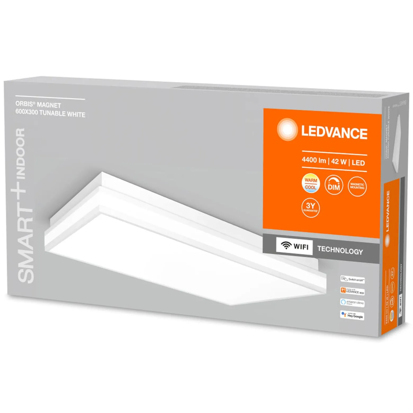 LEDVANCE SMART+ WiFi Orbis magneetti valkoinen, 60x30cm