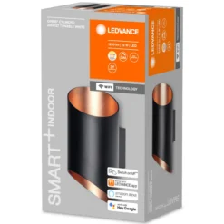 LEDVANCE SMART+ WiFi Orbis Wall Cyldro, musta