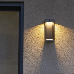 Les Jardins LED-aurinkokäyttöinen seinävalaisin Teckalu, harmaa/musta