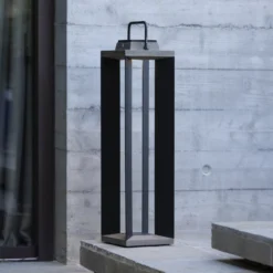 Les Jardins LED-aurinkolamppu Teckalu, harmaa/musta, 60 cm