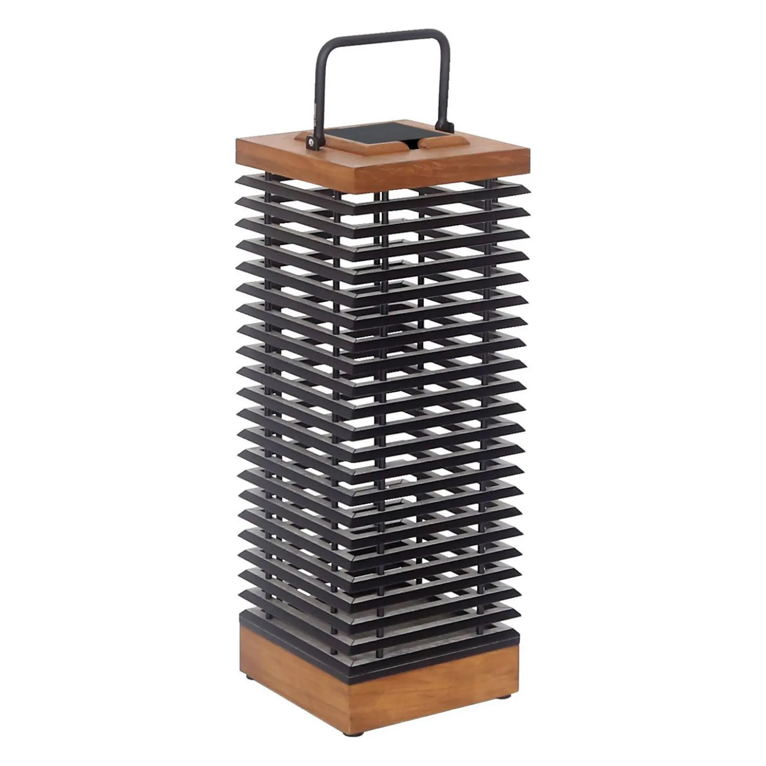 Les Jardins LED-aurinkolamppu Tekura, teak/harmaa, 66 cm