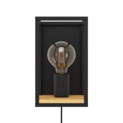 Libertad seinävalaisin, leveys 14 cm, musta/puu, teräs