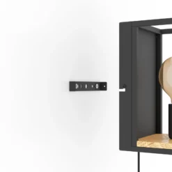 Libertad seinävalaisin, leveys 14 cm, musta/puu, teräs