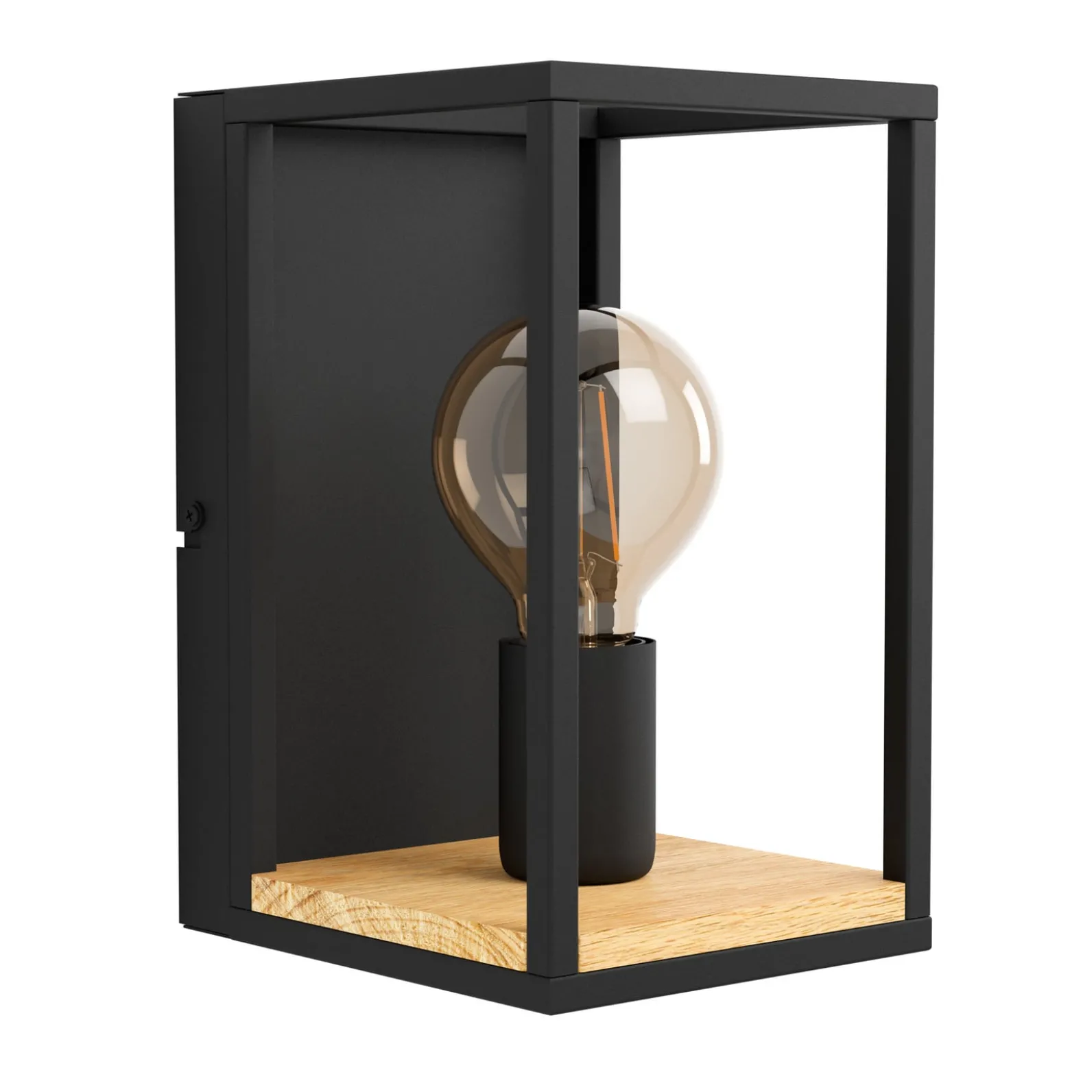 Libertad seinävalaisin, leveys 14 cm, musta/puu, teräs