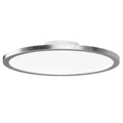 LIGHTME LED-kattovalaisin Aqua Ø30.2cm hopeanvärinen lehtivalo