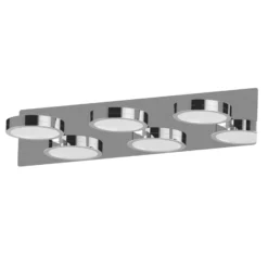 Lightme-LED-peililamppu Aqua down, kromi, 3-lamppu