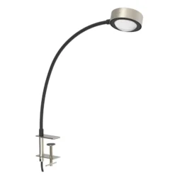 LIGHTME Powerlens Flex pöytävalaisin, ruuvi, titaaninvärinen