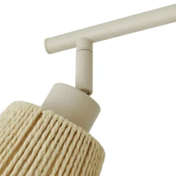 Lindby Anuva -kattokohdevalo, 72 cm, 3-lamppuinen, beige, paperi