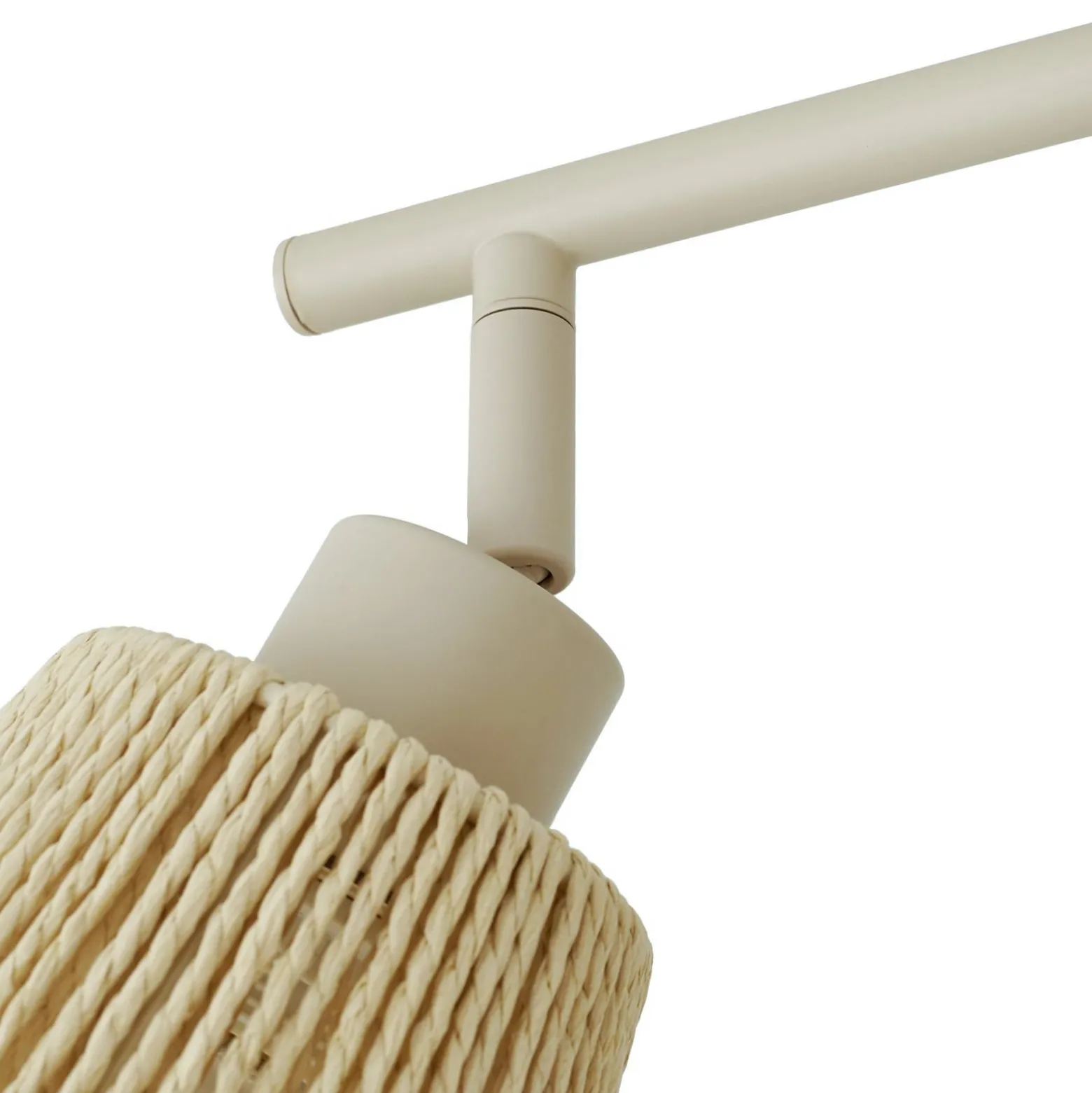 Lindby Anuva -kattokohdevalo, 72 cm, 3-lamppuinen, beige, paperi