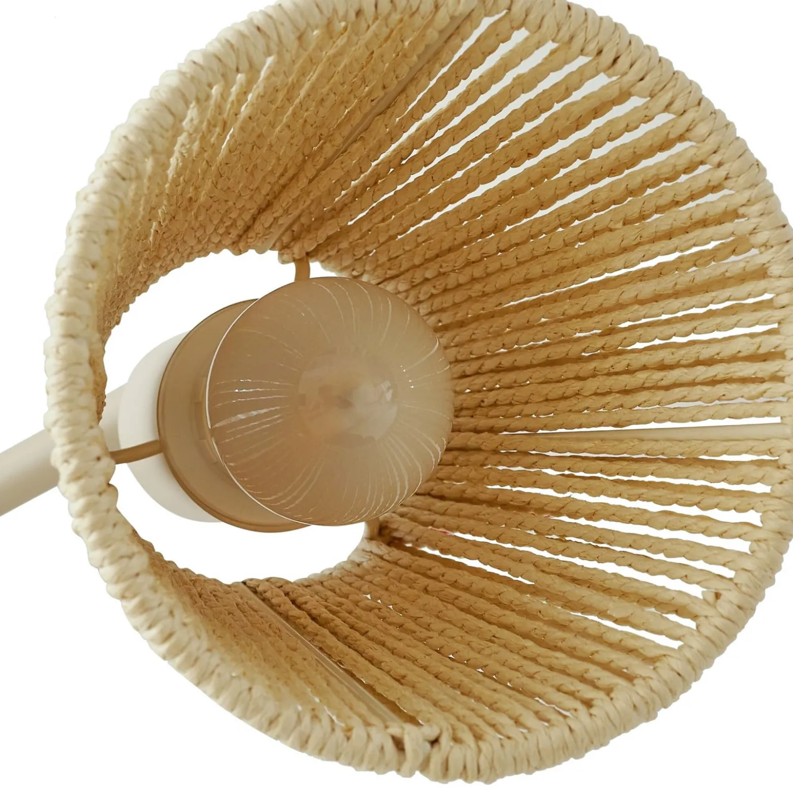 Lindby Anuva -kattokohdevalo, 72 cm, 3-lamppuinen, beige, paperi