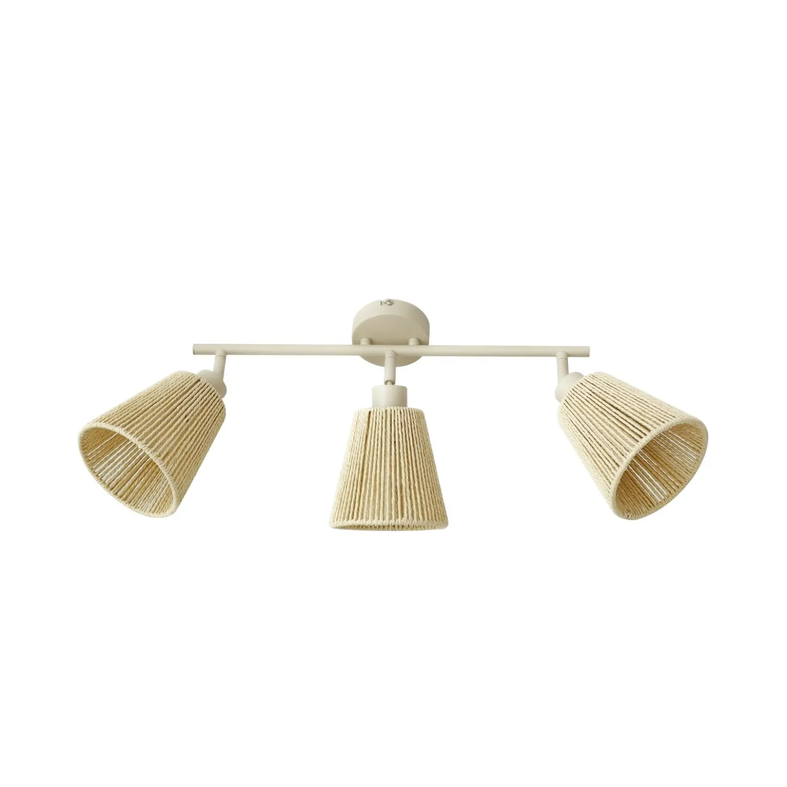 Lindby Anuva -kattokohdevalo, 72 cm, 3-lamppuinen, beige, paperi