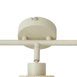 Lindby Anuva -kattokohdevalo, 72 cm, 3-lamppuinen, beige, paperi