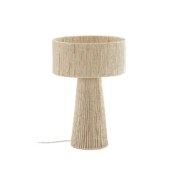Lindby Anuva -pöytävalaisin, korkeus 42 cm, paperi, beige, E27