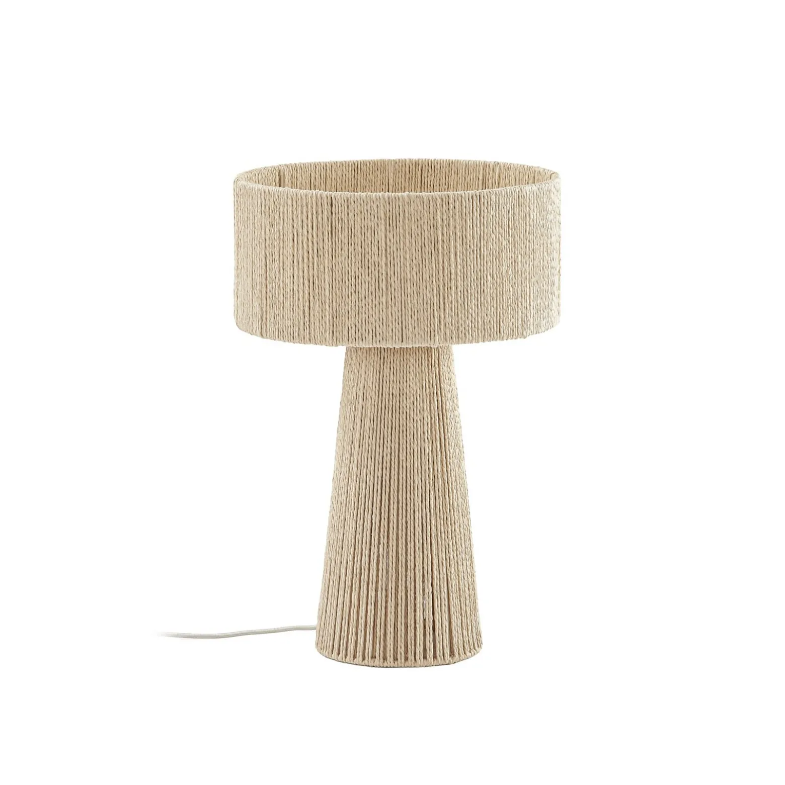 Lindby Anuva -pöytävalaisin, korkeus 42 cm, paperi, beige, E27