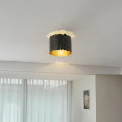 Lindby Aralena kattovalaisin, musta/kulta, metalli, Ø 26 cm