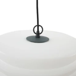 Lindby Arona -ulkoriippuvalaisin Ø38 cm valkoinen