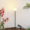 Lindby aurinkokäyttöinen LED-valaisin Brindley, musta, lasi, IP65