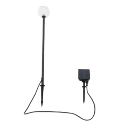 Lindby aurinkokäyttöinen LED-valaisin Brindley, musta, lasi, IP65