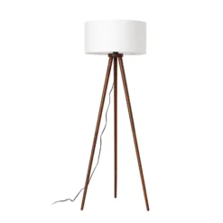 Lindby Charlia-lattiavalaisin, valkoinen, pähkinäpuu, korkeus 150 cm