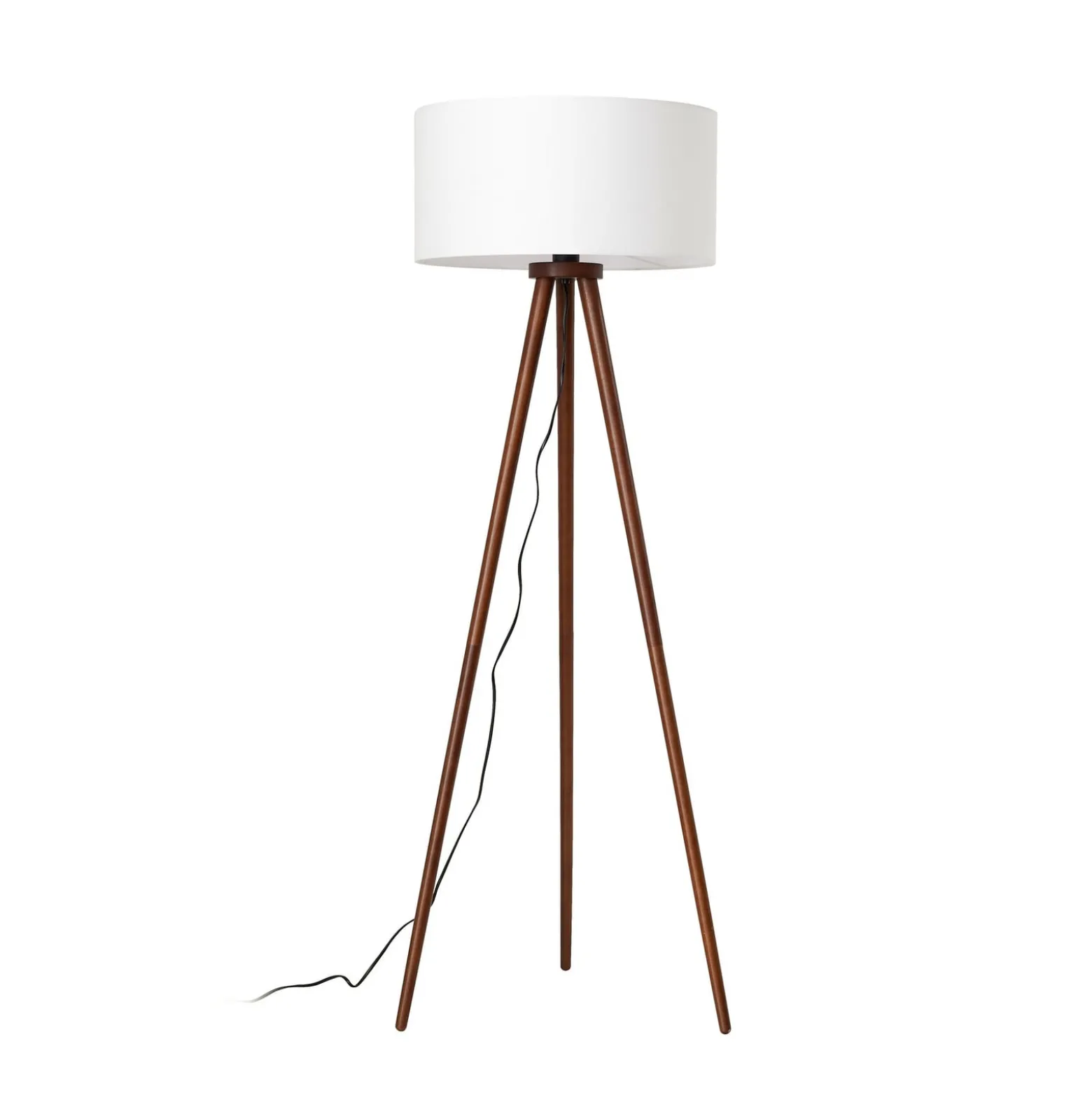 Lindby Charlia-lattiavalaisin, valkoinen, pähkinäpuu, korkeus 150 cm