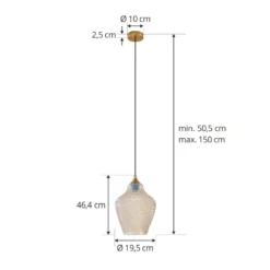 Lindby Drakar riippuvalaisin, 1fl, meripihka, Ø 22cm