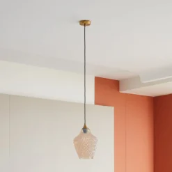 Lindby Drakar riippuvalaisin, 1fl, meripihka, Ø 22cm