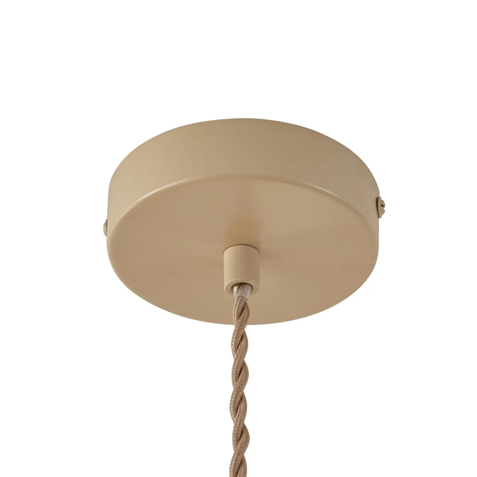 Lindby Elfie-riippuvalaisin, Ø 47 cm, beige, pellava, E27