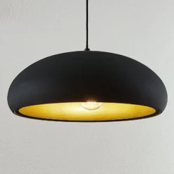 Lindby Gerwina-riippuvalaisin, musta/kulta, metalli, 40 cm, E27